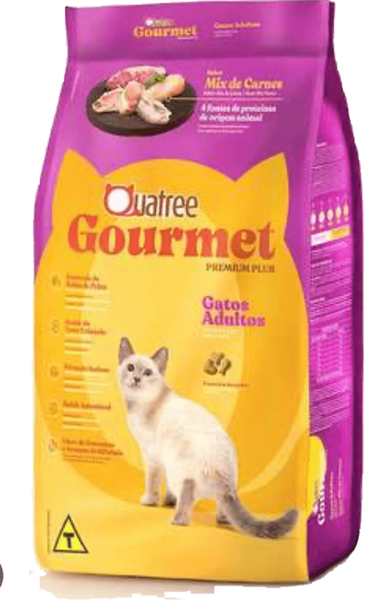 Embalagem de ração Quatree Gourmet Quatree Gourmet — Gatos adultos