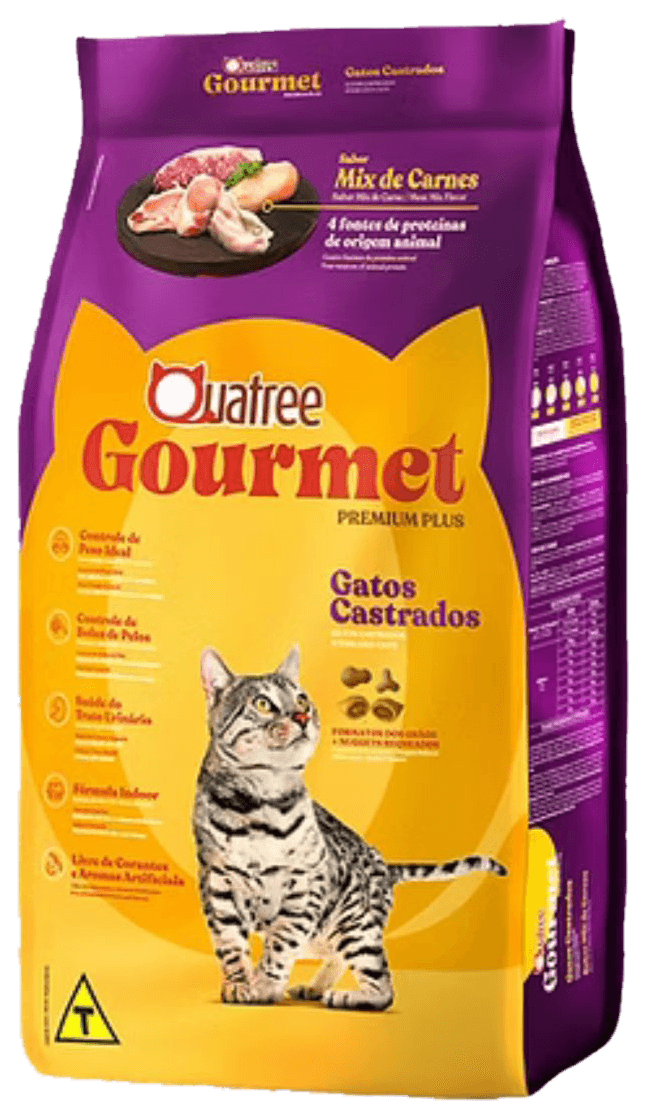 Embalagem de ração Quatree Gourmet Quatree Gourmet — Gatos castrados